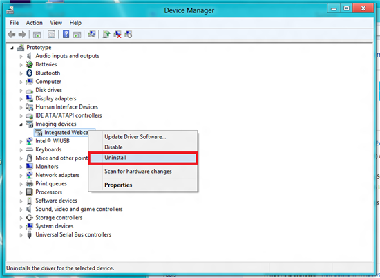 Uninstalling a Device in the Device Manager in Windows ...