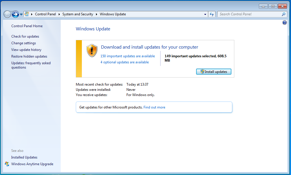 how to install optional updates in windows 8.1